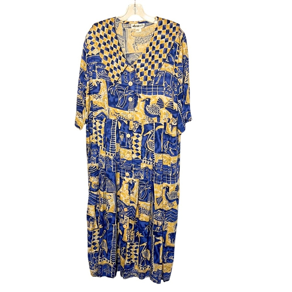 We Be‎ Bop RARE NWT Donna Shirt Dress Zoo Combo Sz 2X Phoebe Buffay Animal Y2K